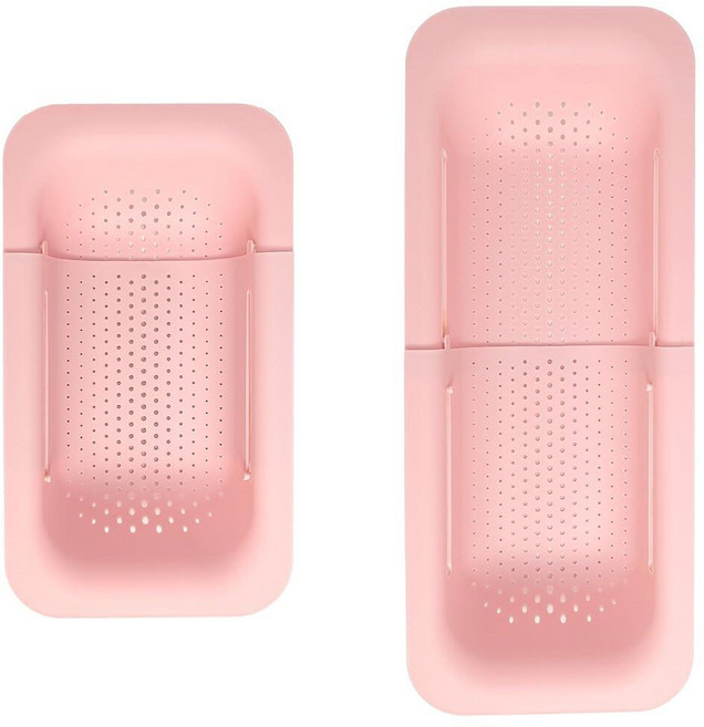 Paris Hilton Over the Sink 확장 가능한 소쿠리 확장 가능한 거름망 36.8cm(14.5인치)에서 49.5cm(19.5인치)까지 조절 가능 대부분의 주