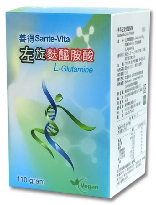 善得 Sante-Vita 左旋麩醯胺酸 L-Glutamine 110克 台灣製造 Vegan, 1個, 110g