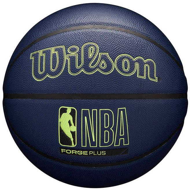 윌슨 WILSON 온 NBA Forge Wow 실내/실외 농구공 - 베이지/그린 사이즈 17.8-74.9cm(7-29.5인치), Forge Plus, 네이비 블루