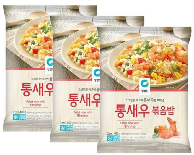 청정원 통새우 볶음밥 400g 3개