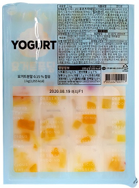 샐러드 미인 요거트푸딩 1kg, 01.요거트 푸딩 1kg, 1개
