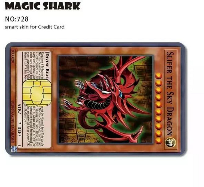 유희왕 삼환신 푸른눈의 백룡 교통 체크 은행 기후동행 카드 스티커 굿즈, E