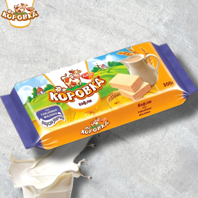 코로브카 웨하스 밀크맛 와플 유럽 러시아연방 과자, 300g, 1개