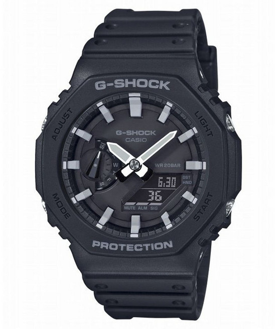 CASIO 卡西歐 G-SHOCK WR 20BAR 男性防護運動手錶 GA-2100-1AJF