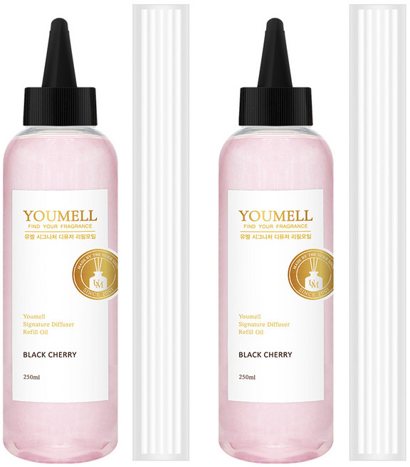 유멜 시그니처 디퓨저 리필오일, 2개, 250ml, 블랙체리