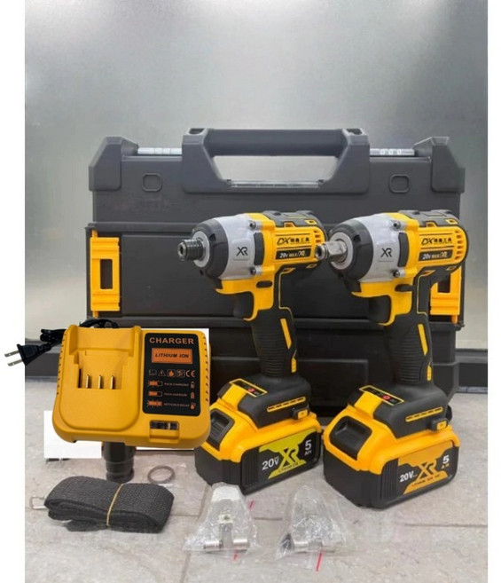 20V DCH273電錘 充電電鑽 衝擊電錘 電鎚鑽, 1個, 887起子機+880扳手【二電一座】箱