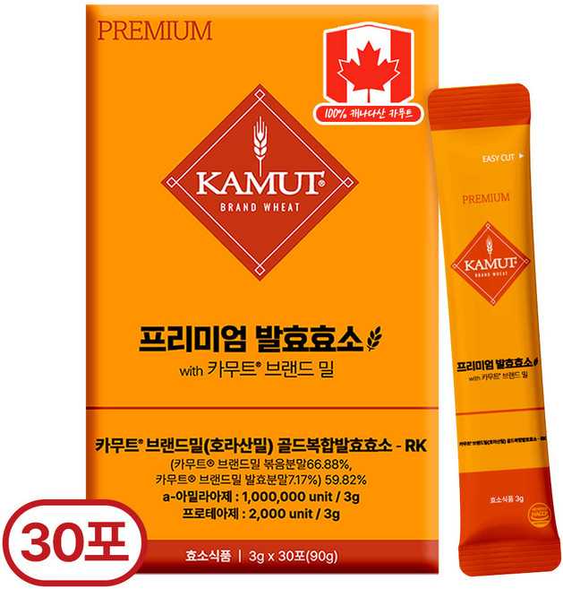 카무트 프리미엄 카무트 효소 캐나다 정품 30p, 1개, 90g