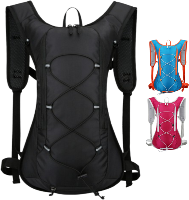 호잉상점 초경량 자전거 러닝 마라톤 가방 라이딩 등산 아웃도어 백팩 가방 배낭, 블랙, 1개