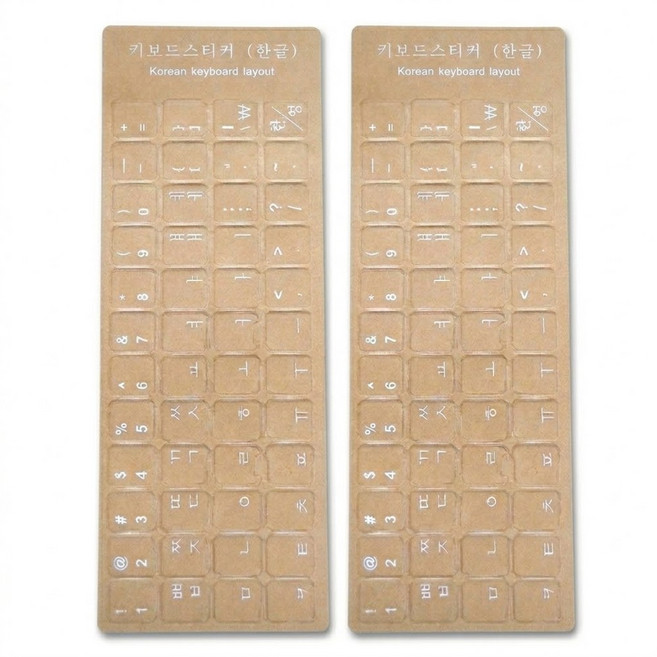 티놀지 한글 한국어 키보드 스티커 자판, 투명(G-KKS-T2), 2개