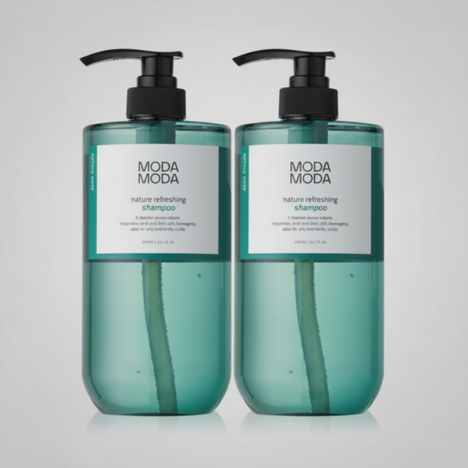 모다모다 탈모샴푸 네이쳐 리프레싱 탈모증상완화 대용량 980ml 2개
