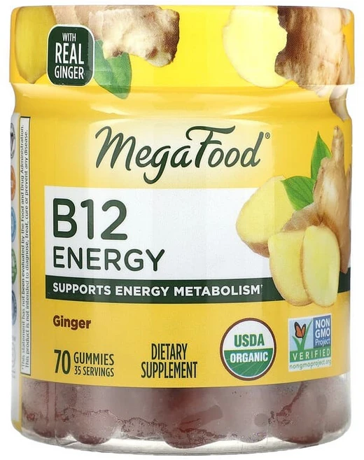 MegaFood B12 에너지 생강 구미젤리 70개 MegaFood (메가푸드), 1개 - 쿠팡