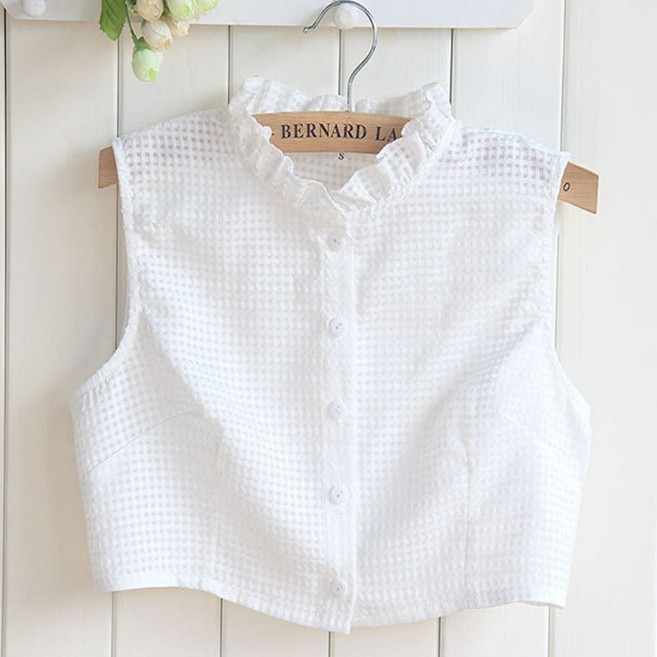 여성 이너 프릴 차이나 페이크카라 프릴카라 넥케이프