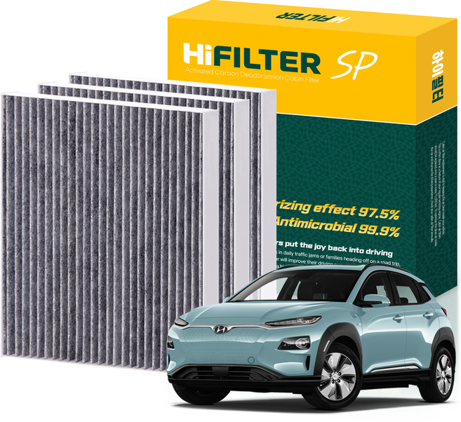 하이필터 현대 자동차 코나 활성탄 에어컨필터, 3개, 코나 일렉트릭 EV (OS EV) HI-K011