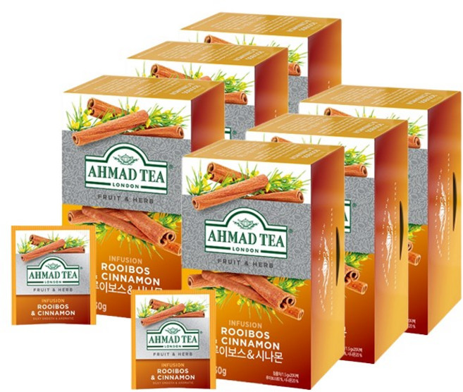 아마드티 루이보스&시나몬 허브차 티백, 1.5g, 20개입, 6개