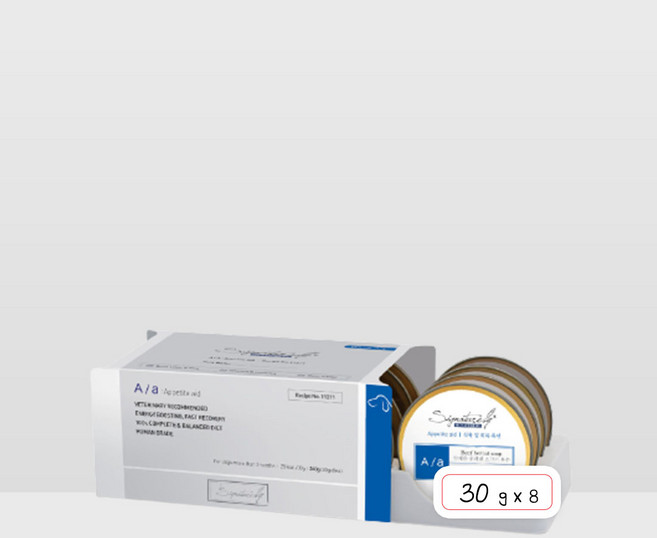 )당일발송( 시그니처바이 A/a aa 캔 30gX8개 강아지 식욕 및 회복촉진 처방식, 30g, 8개