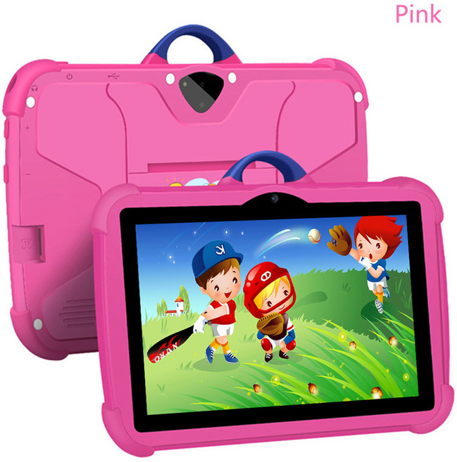 새로운 7 인치 5G WiFi 태블릿 쿼드 코어 4GB 64GB ROM 학습 교육 버전 듀얼 카메라 안드 13, Standard Accessories, Pink