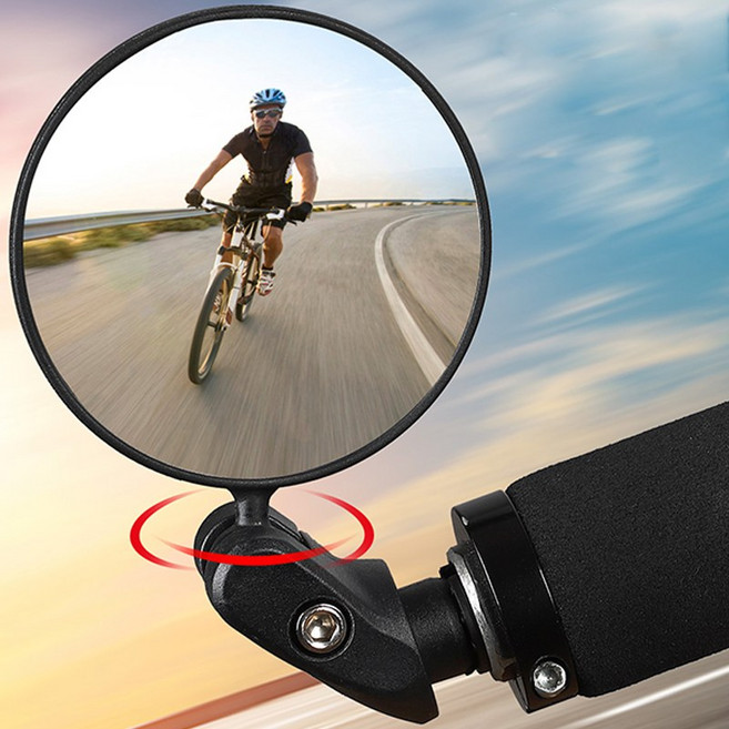 시그니처베이지 자전거 손목 거울 후사경 사이드 백미러 YPZ021, 블랙 숏 장착형, 1개