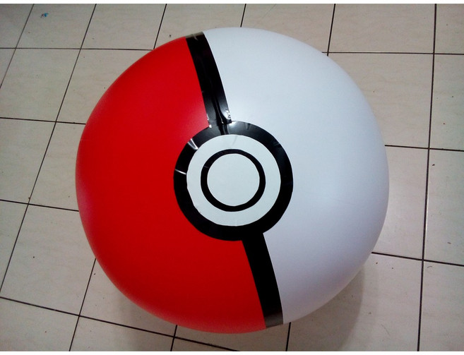 阿慧 寶可夢造型沙灘球, 1個, 紅白球55CM