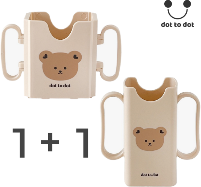 돗투돗 아가드 유아용 두유 우유 팩 홀더 라지 미니 세트, 돗꼼, 1세트