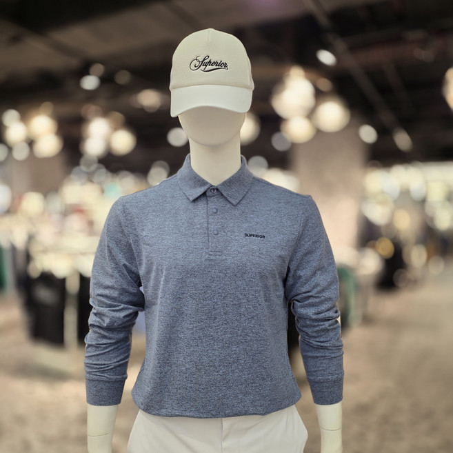 슈페리어골프 NC청주점 남성 25FW 멜란지 포근한 소재 간절기 제에리 긴팔 티셔츠 IMJFTTY301