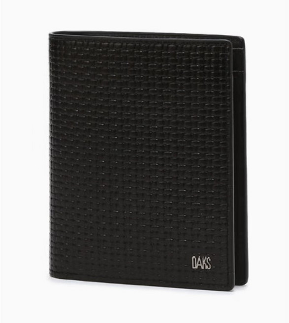 [닥스정품] DAKS 13 닥스 블랙 패턴 소가죽 중지갑