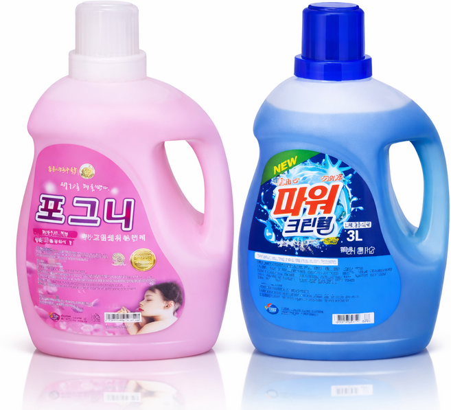 크로바 엑티브겔 고농축 세탁세제 3L + 포그니 섬유유연제 3L 세트, 1세트