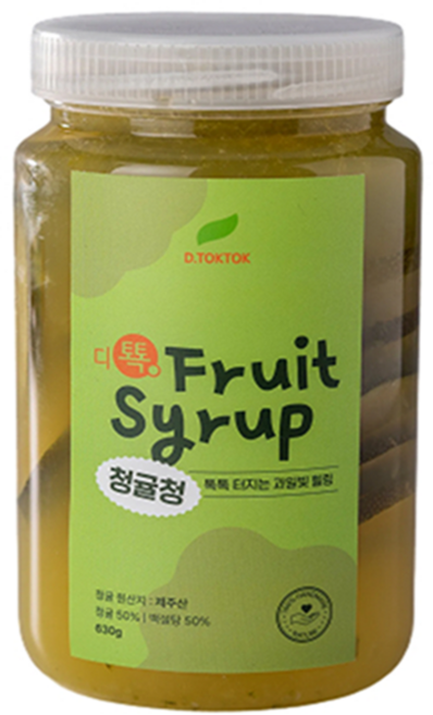 디톡톡 청귤청 풋귤청 에이드 630g, 1개입, 1개