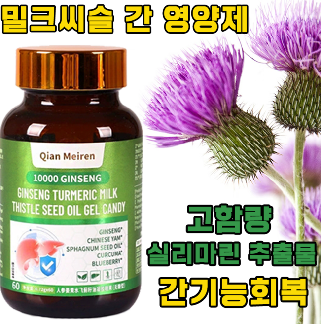 [간 기능 회복] 밀크씨슬 간 영양제 고함량 실리마린 추출물 300mg 베지 캡슐 간에 좋은 영양제1위 추천, 1개, 60정