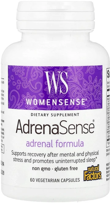 Natural Factors Womensense® AdrenaSense® Adrenal Formula 60 Vegetarian Capsules, 1개, 60정 - 쿠팡