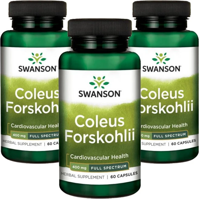 스완슨 콜레우스 포스콜리 400mg 캡슐, 60정, 3개 - 쿠팡