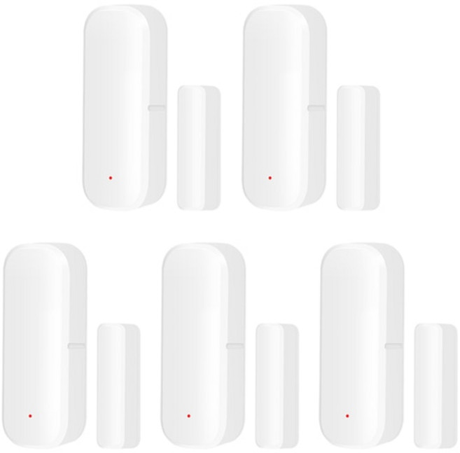 Tuya-스마트 와이파이 도어 센서 열림 닫힘 감지기 독립 자기 스마트 라이프 알렉사 구글 홈, 05 5 Pieces