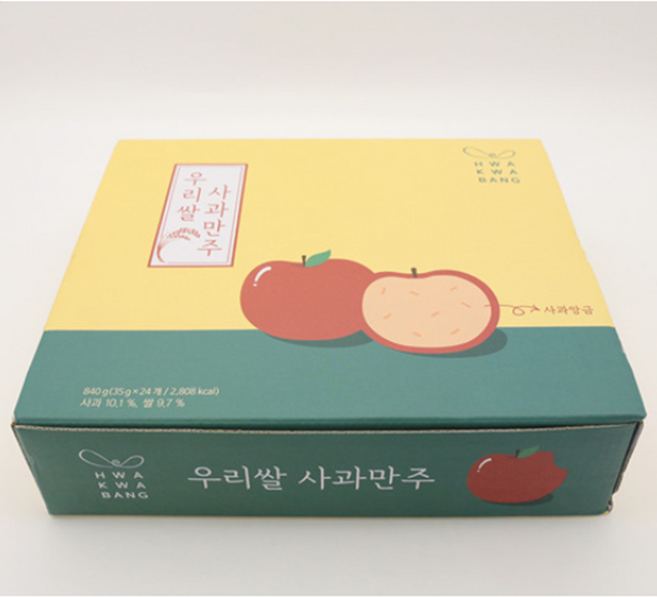 CJ프레시웨이 우리쌀 사과만주, 24개, 35g