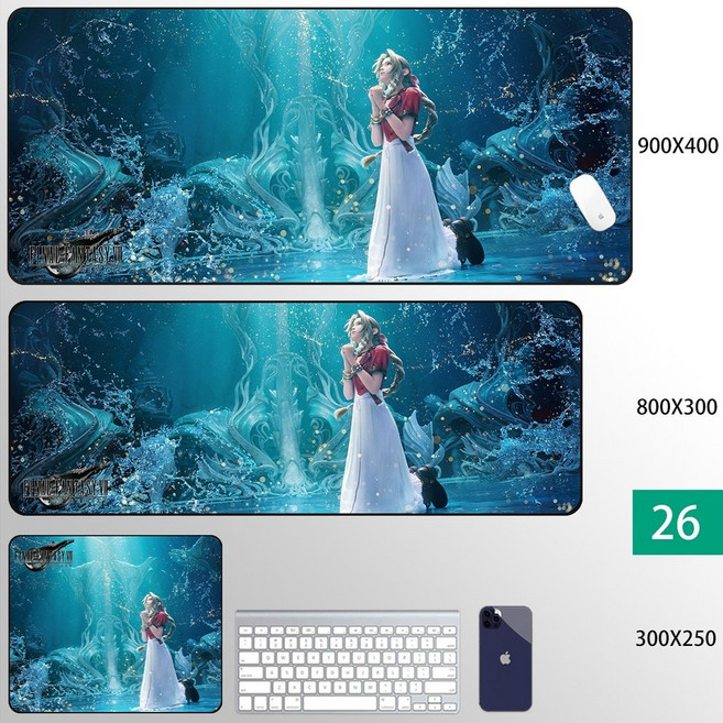 파이널판타지7 마우스패드 장패드 클라우드 피파 에어리스 27종, 3mm, 900X400mm, H, 1개