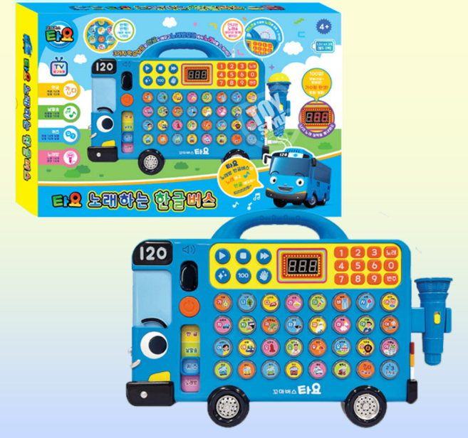 꼬마버스 타요 노래하는 한글버스 마이크 노래 학습 장난감, 1개