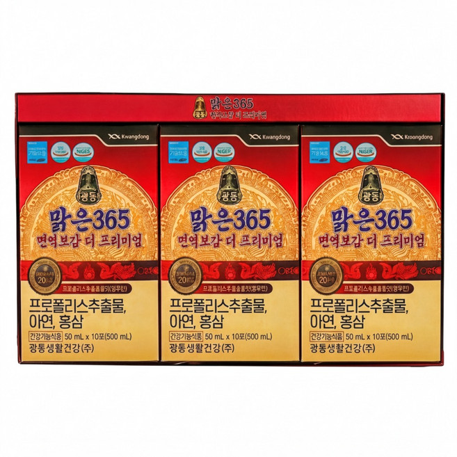 [광동 맑은365 100% 정품 보증 마크 확인] 더 프리미엄 면역보감, 1박스, 1.5L