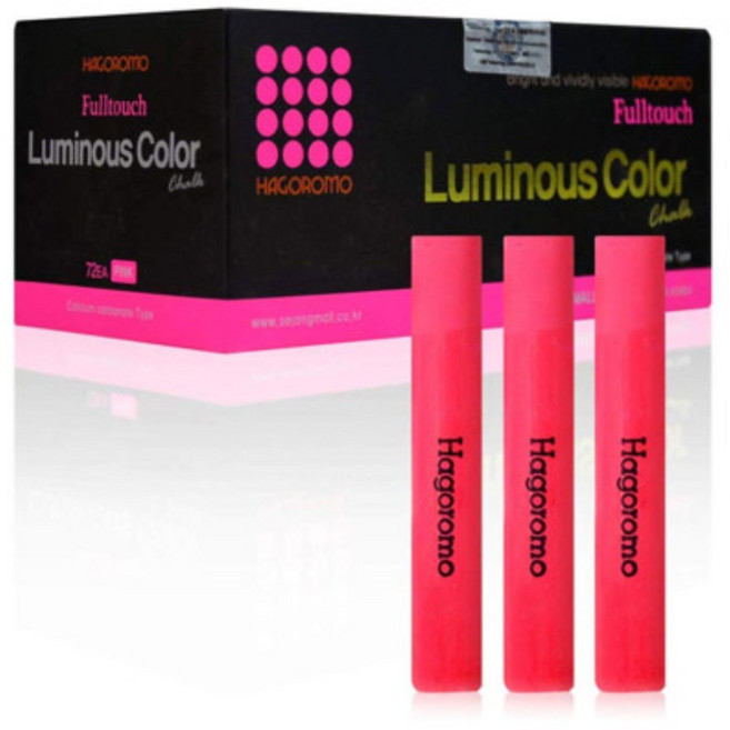 하고로모 탄산 형광분필 72본, 핑크 72개입