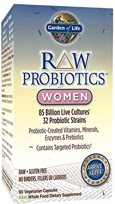 Garden of Life RAW 益生菌 女性專用 850億 CFU 素食膠囊 90粒, 90錠, 1個