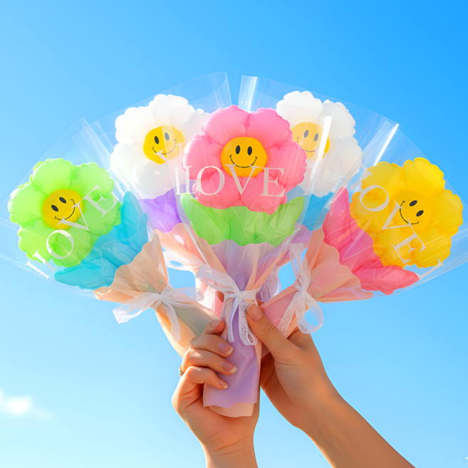 비엔즈 데이지 꽃다발 풍선 5종 세트, 1세트, 축하스패셜