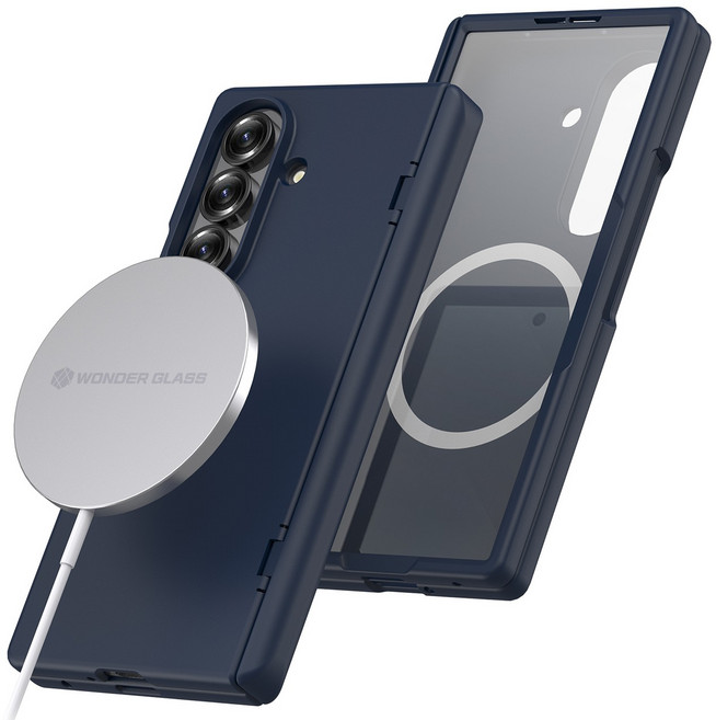 갤럭시 Z폴드 / Z플립 히든 맥세이프 힌지보호 풀커버 케이스 + 강화유리 보호필름