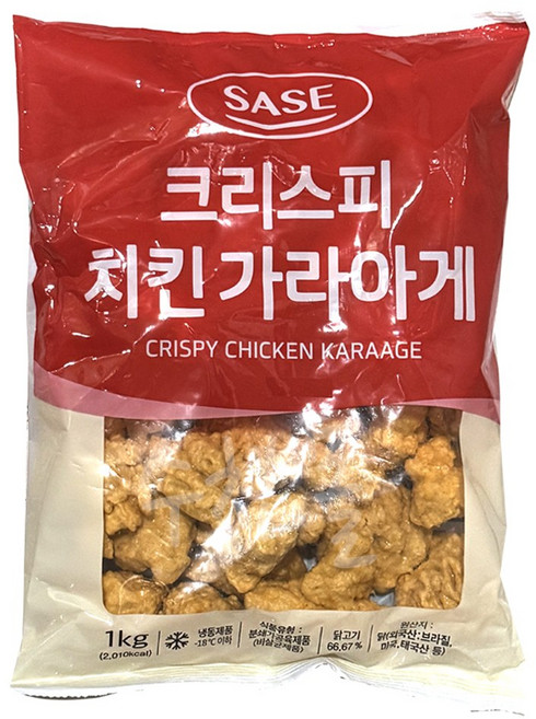 푸드올마켓_ 사세 크리스피 치킨가라아게 1kg /냉동 한박스 (1kg x 10ea)-아이스박스무료, 10kg, 4박스