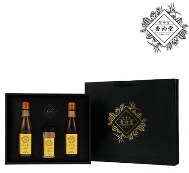 향유당 고소한 중국산 참기름 들기름 세트 건강한 추석 명절 선물세트 돌 결혼 답례품, 300ml, 1개