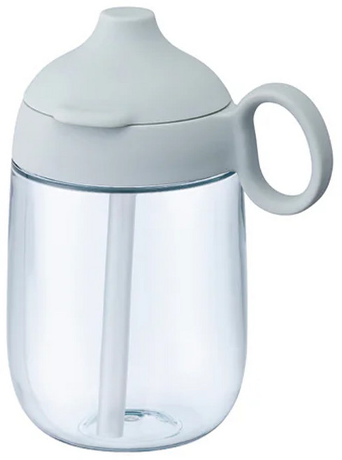 킨토 본보 스트로우 머그 손잡이 빨대컵 260ml, 블루 그레이, 1개