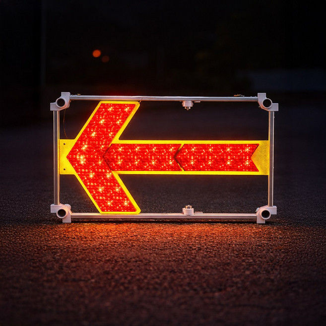 휴대용 화살표 LED싸인보드 LAS03, 1개, 옐로우LED