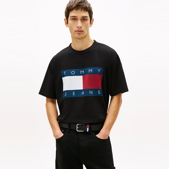 타미힐피거 릴렉스 빅 플래그 반팔 티셔츠 (T32G1TTO07SMT4BDS)