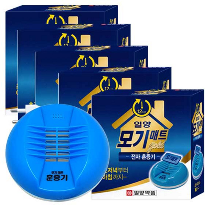 [일양약품] 모기매트Gold 전자 훈증기 전자훈증기, 5개