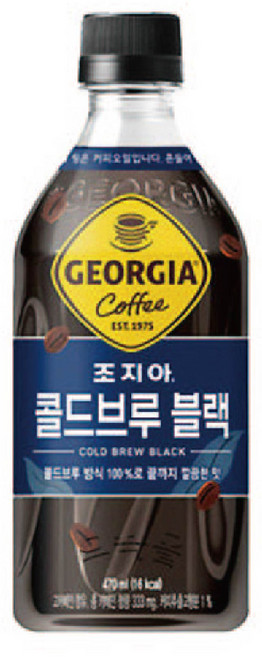 조지아 크래프트 콜드브루 블랙 470ml, 6개