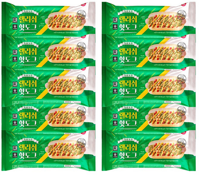 XOXO 아메리칸 스타일 렐리쉬 핫도그, 10개, 160g