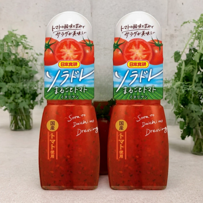 일본 식연 소라도레 자쿠기리 토마토 드레싱 소스 300ml x2개 샐러드, 2개