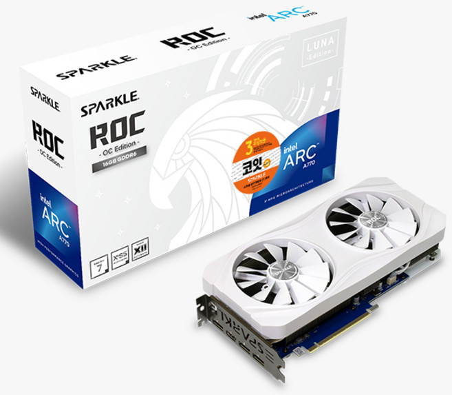 [공식수입사] Sparkle Arc A770 ROC LUNA OC D6 16GB, [SPARKLE]A770 ROC RUNA