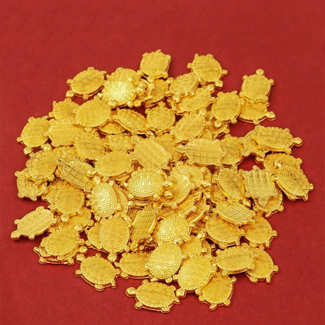 聚寶小舖 開運招財五寶 金條 如意 花生 算盤 聚財小物, 小金龜